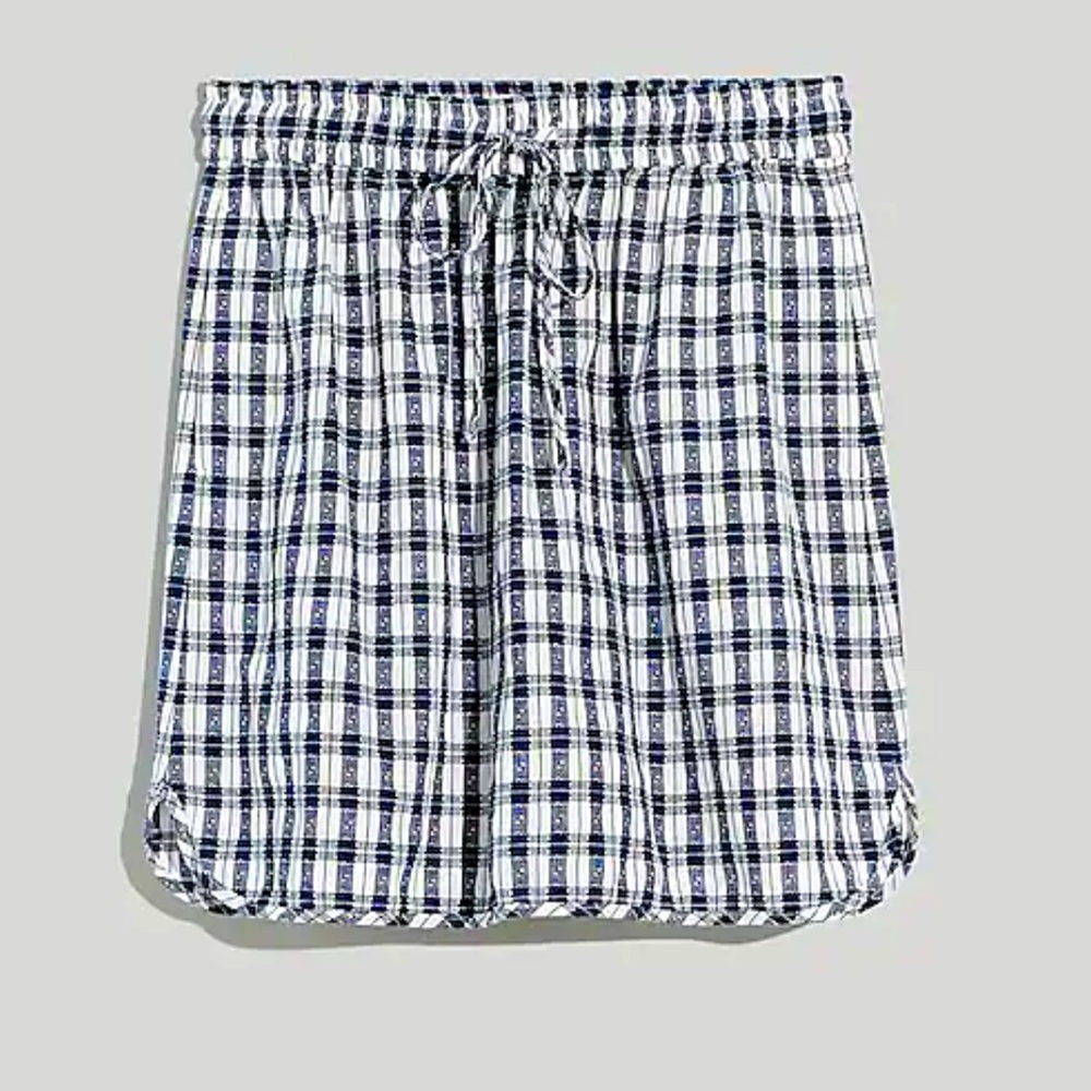 Madewell Curved-Hem Mini Skirt in Plaid, NWT! Size M - Picture 5 of 13
